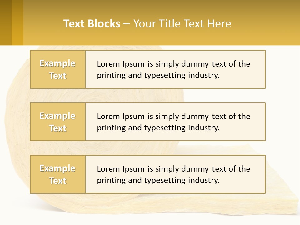 A Roll Of Yellow Paper Next To A Piece Of Paper PowerPoint Template