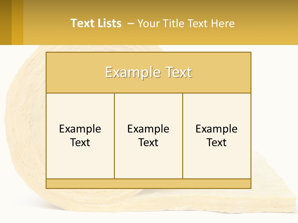 A Roll Of Yellow Paper Next To A Piece Of Paper PowerPoint Template