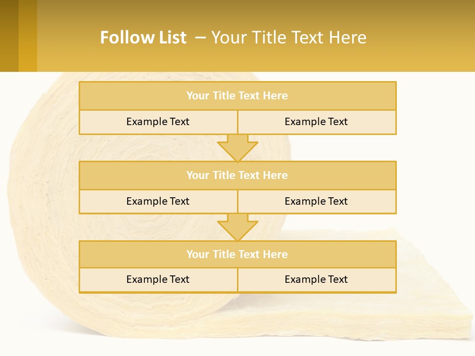A Roll Of Yellow Paper Next To A Piece Of Paper PowerPoint Template