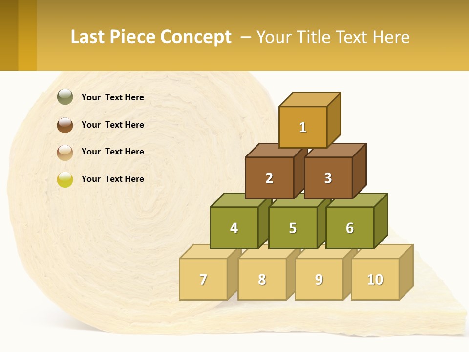 A Roll Of Yellow Paper Next To A Piece Of Paper PowerPoint Template