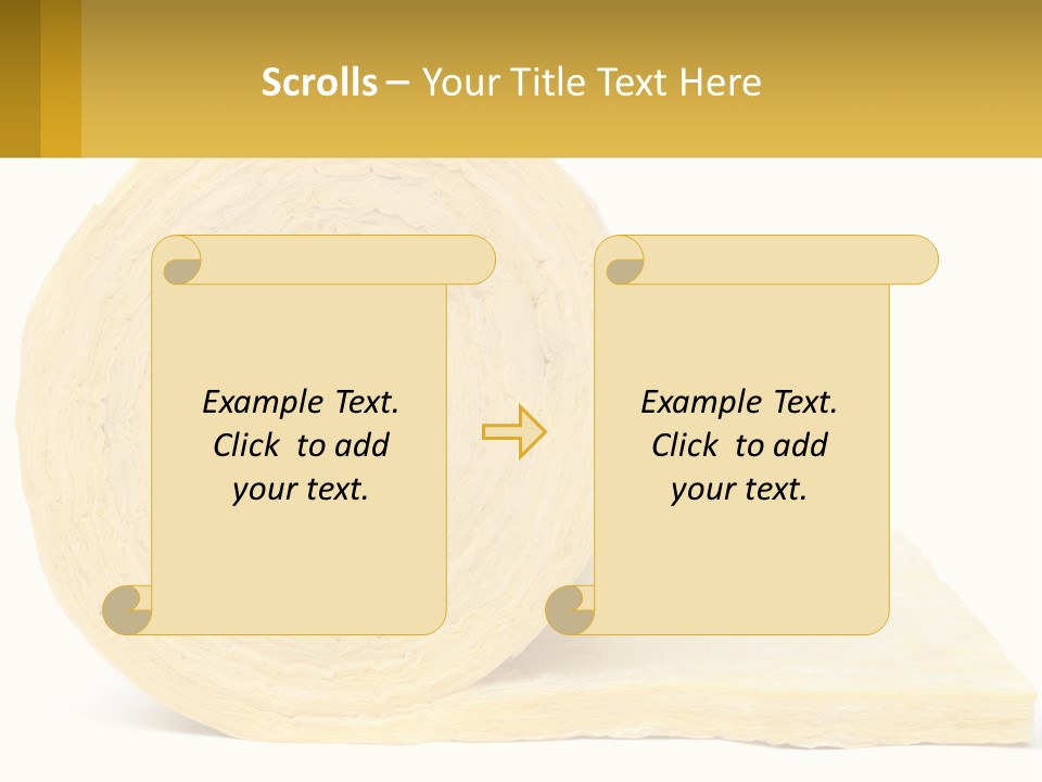 A Roll Of Yellow Paper Next To A Piece Of Paper PowerPoint Template