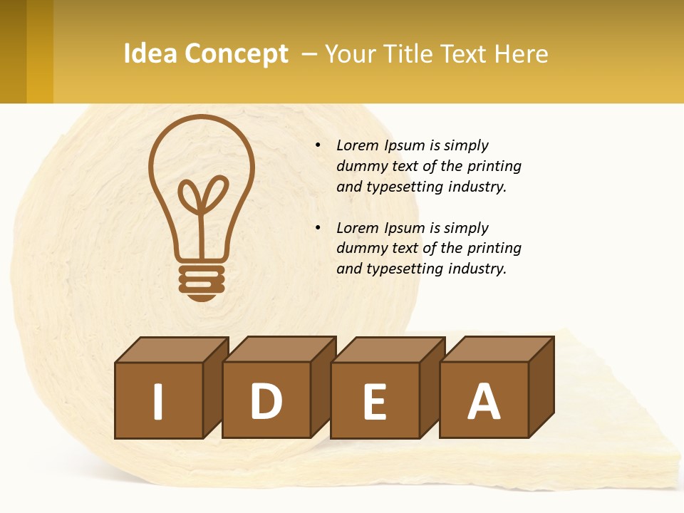 A Roll Of Yellow Paper Next To A Piece Of Paper PowerPoint Template