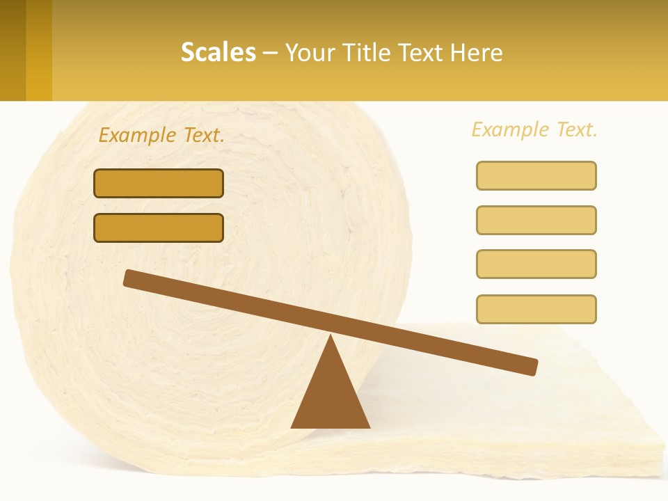 A Roll Of Yellow Paper Next To A Piece Of Paper PowerPoint Template