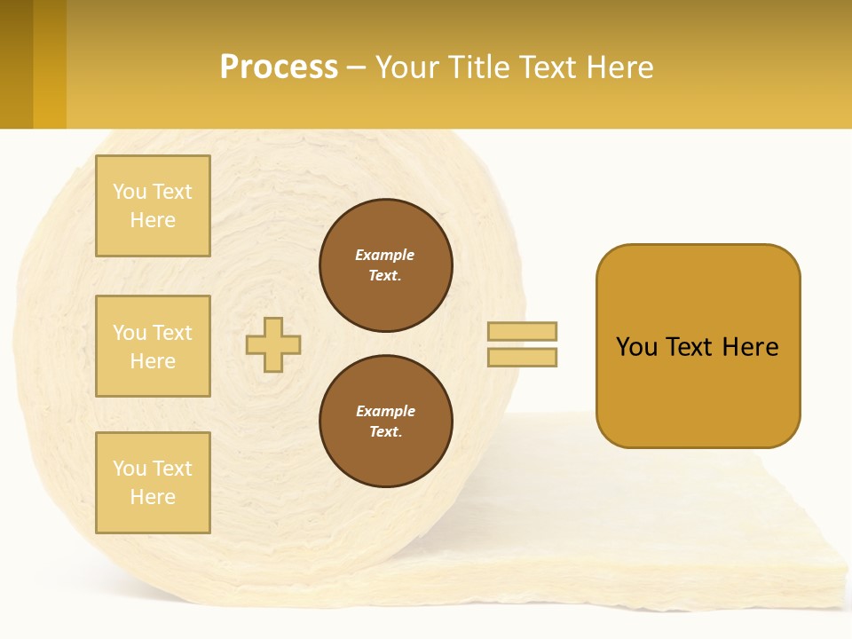 A Roll Of Yellow Paper Next To A Piece Of Paper PowerPoint Template