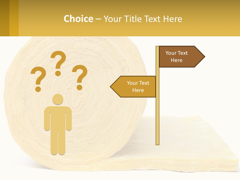 A Roll Of Yellow Paper Next To A Piece Of Paper PowerPoint Template