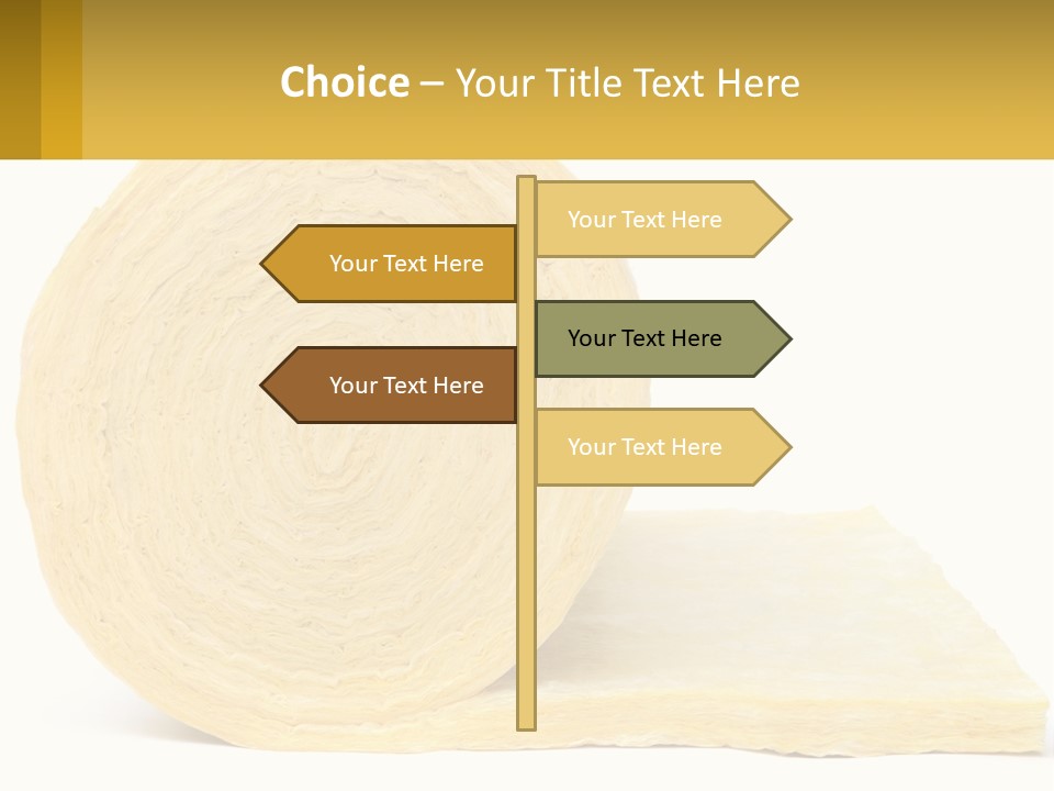 A Roll Of Yellow Paper Next To A Piece Of Paper PowerPoint Template