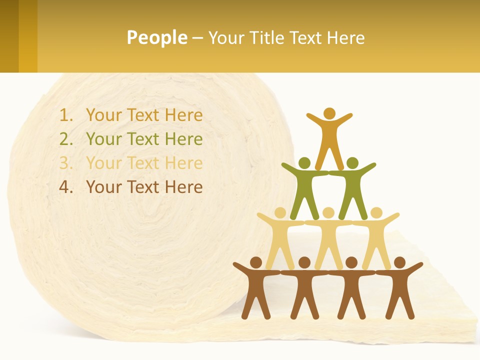 A Roll Of Yellow Paper Next To A Piece Of Paper PowerPoint Template