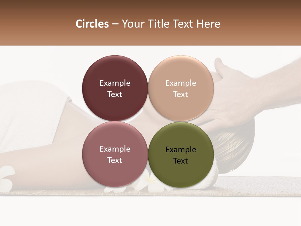 A Woman Getting A Facial Massage With A Towel On Her Head PowerPoint Template