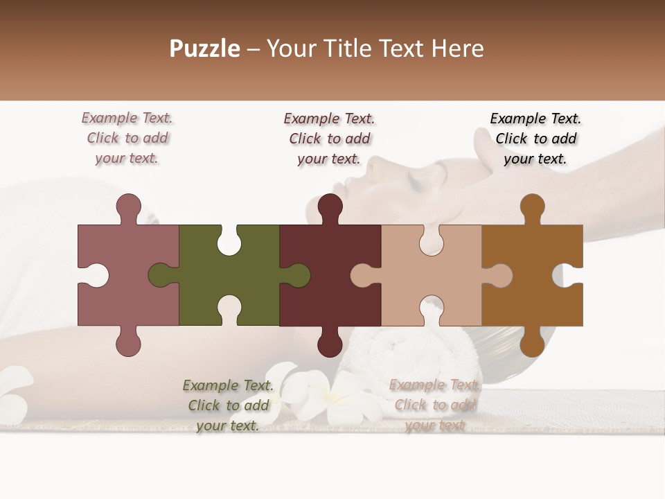 A Woman Getting A Facial Massage With A Towel On Her Head PowerPoint Template