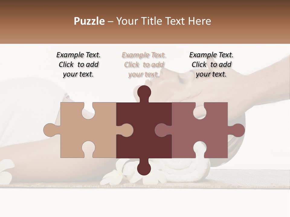 A Woman Getting A Facial Massage With A Towel On Her Head PowerPoint Template