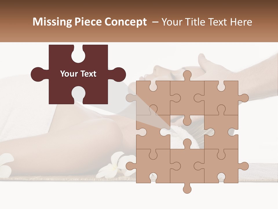 A Woman Getting A Facial Massage With A Towel On Her Head PowerPoint Template