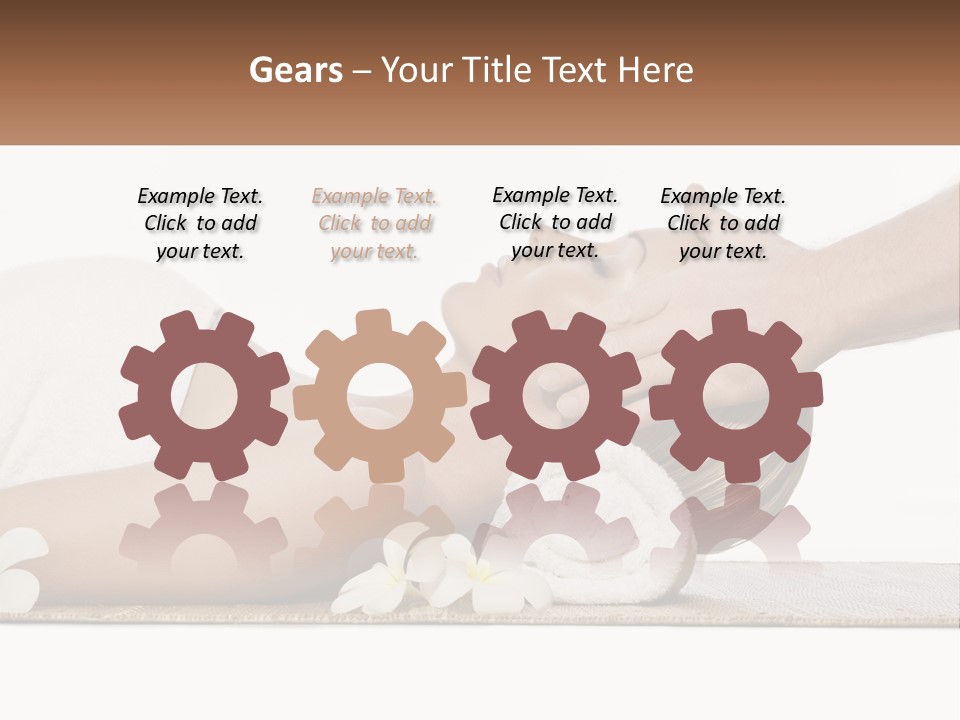 A Woman Getting A Facial Massage With A Towel On Her Head PowerPoint Template