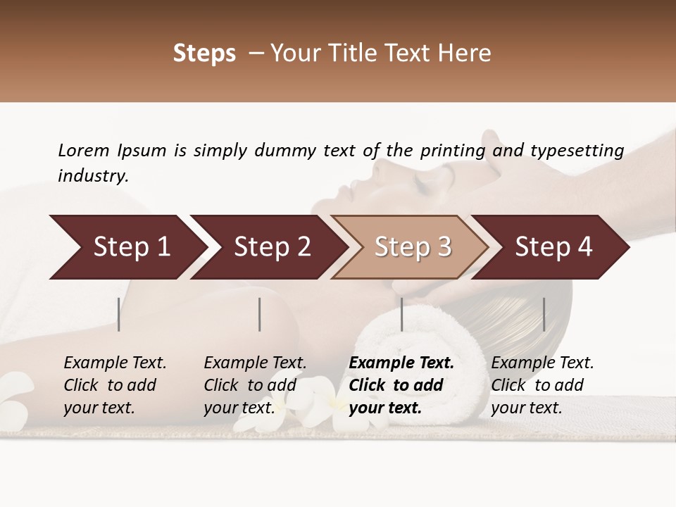 A Woman Getting A Facial Massage With A Towel On Her Head PowerPoint Template