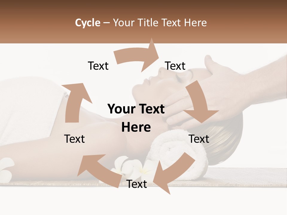 A Woman Getting A Facial Massage With A Towel On Her Head PowerPoint Template