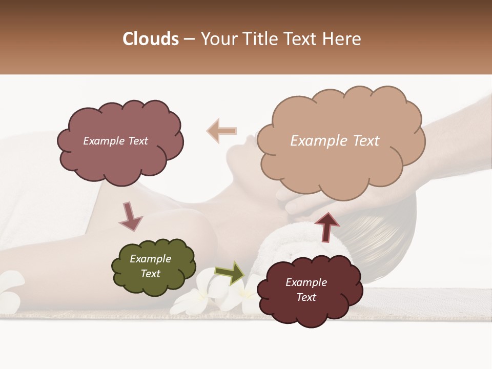 A Woman Getting A Facial Massage With A Towel On Her Head PowerPoint Template