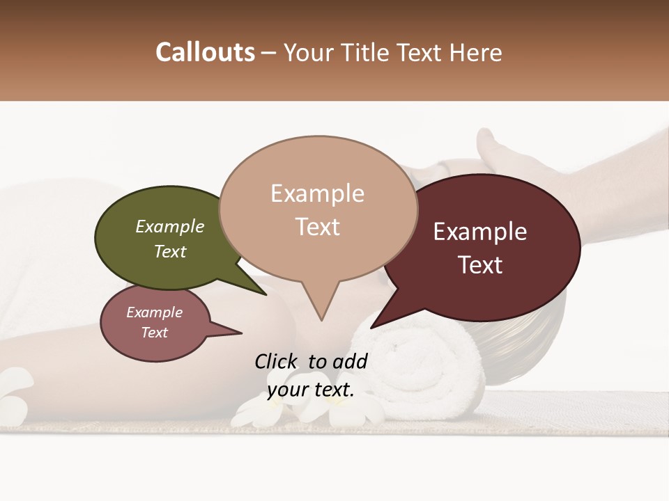 A Woman Getting A Facial Massage With A Towel On Her Head PowerPoint Template