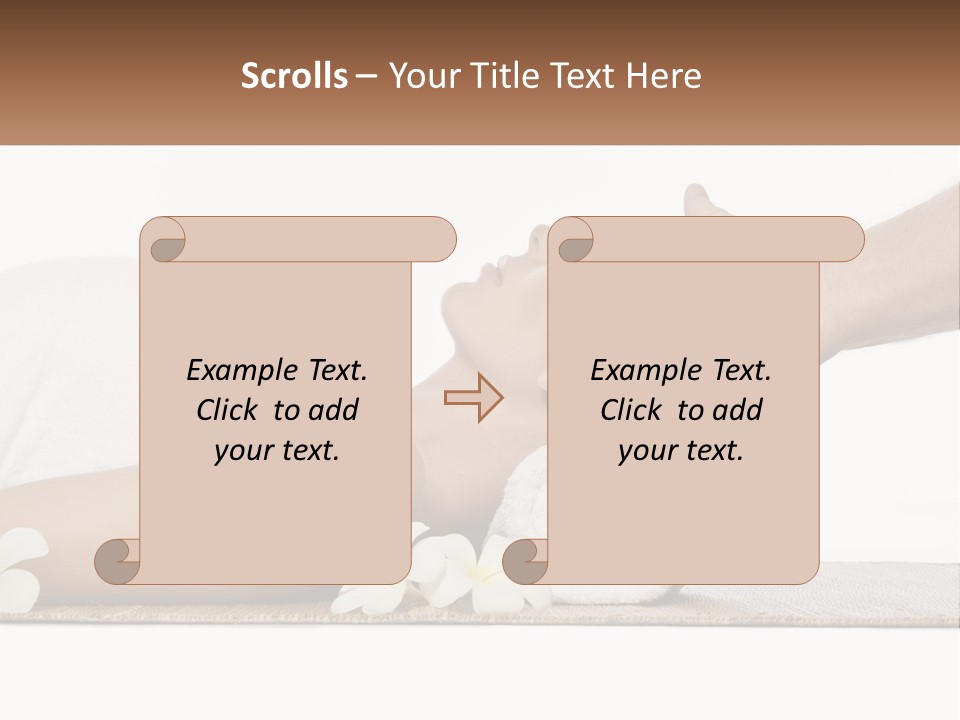 A Woman Getting A Facial Massage With A Towel On Her Head PowerPoint Template
