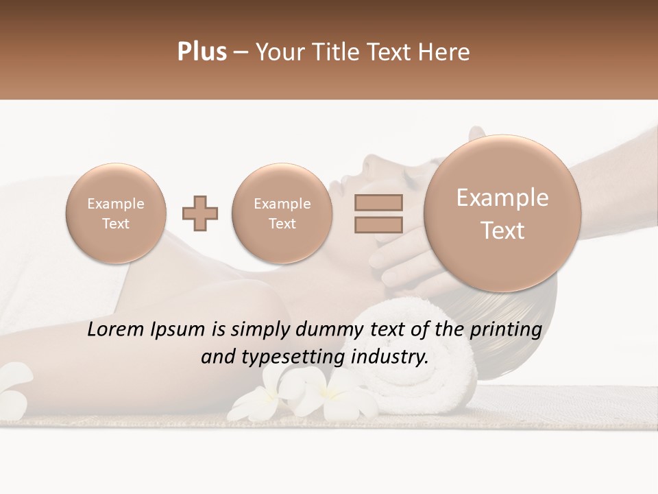 A Woman Getting A Facial Massage With A Towel On Her Head PowerPoint Template