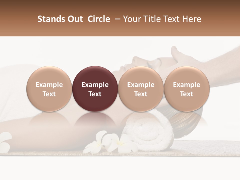 A Woman Getting A Facial Massage With A Towel On Her Head PowerPoint Template