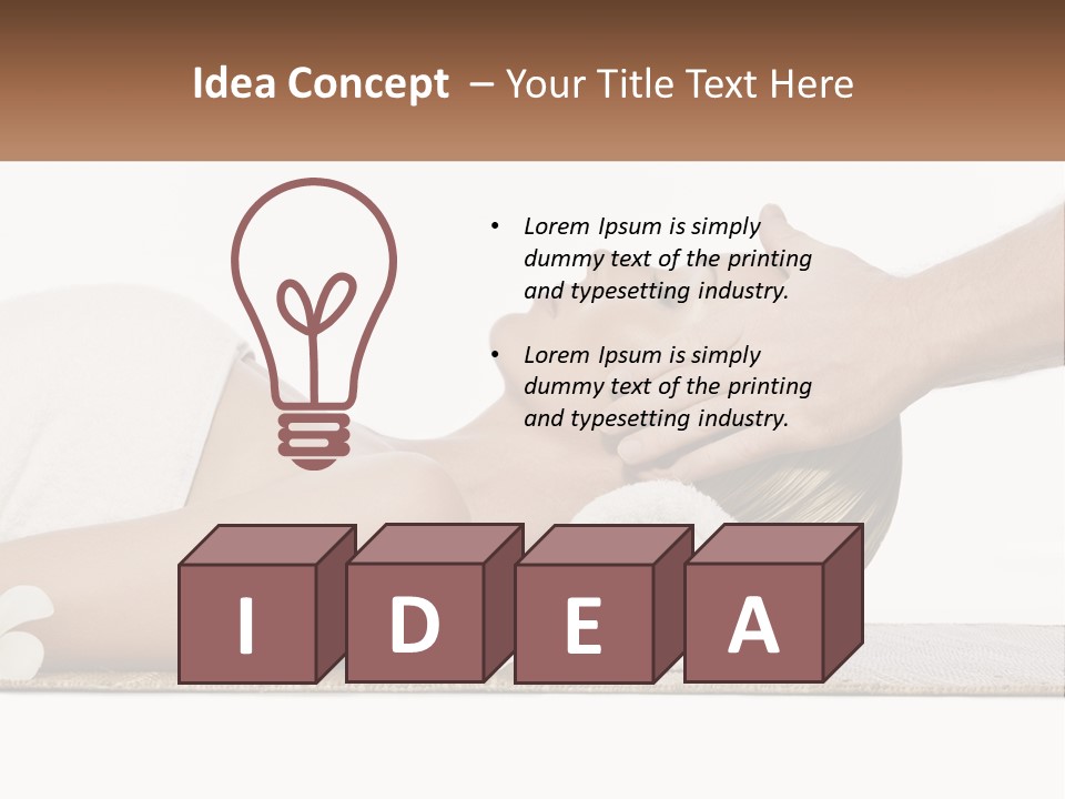 A Woman Getting A Facial Massage With A Towel On Her Head PowerPoint Template