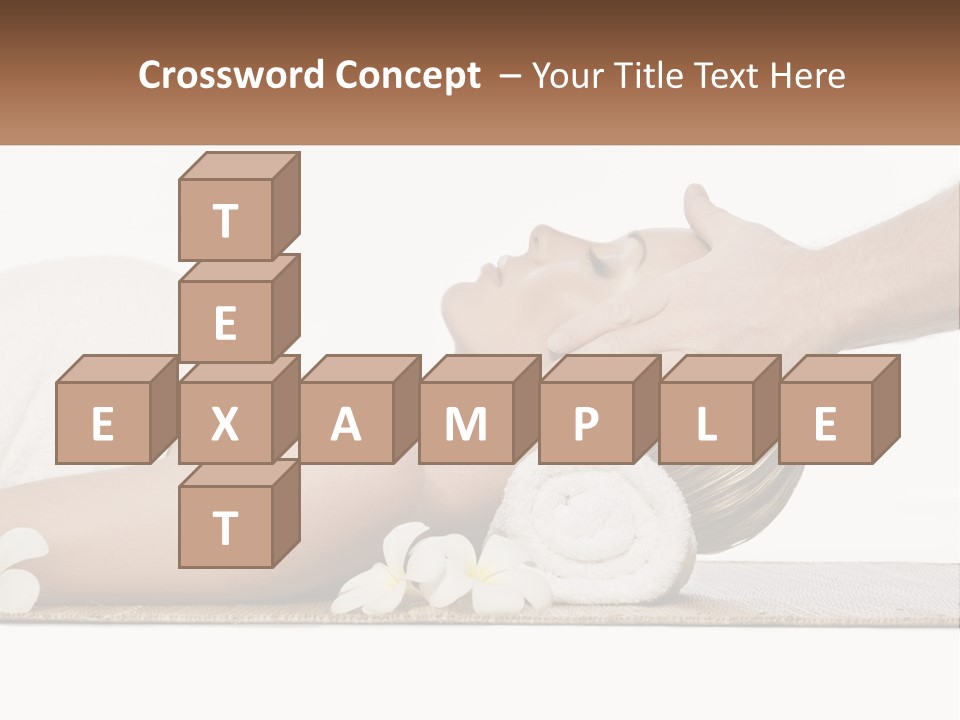 A Woman Getting A Facial Massage With A Towel On Her Head PowerPoint Template