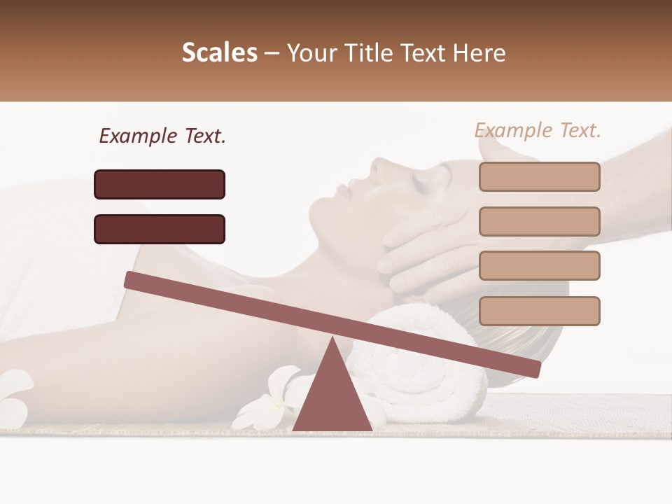 A Woman Getting A Facial Massage With A Towel On Her Head PowerPoint Template