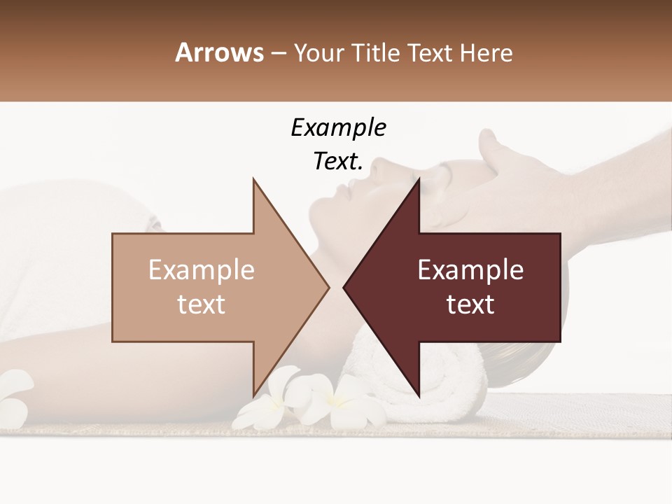 A Woman Getting A Facial Massage With A Towel On Her Head PowerPoint Template