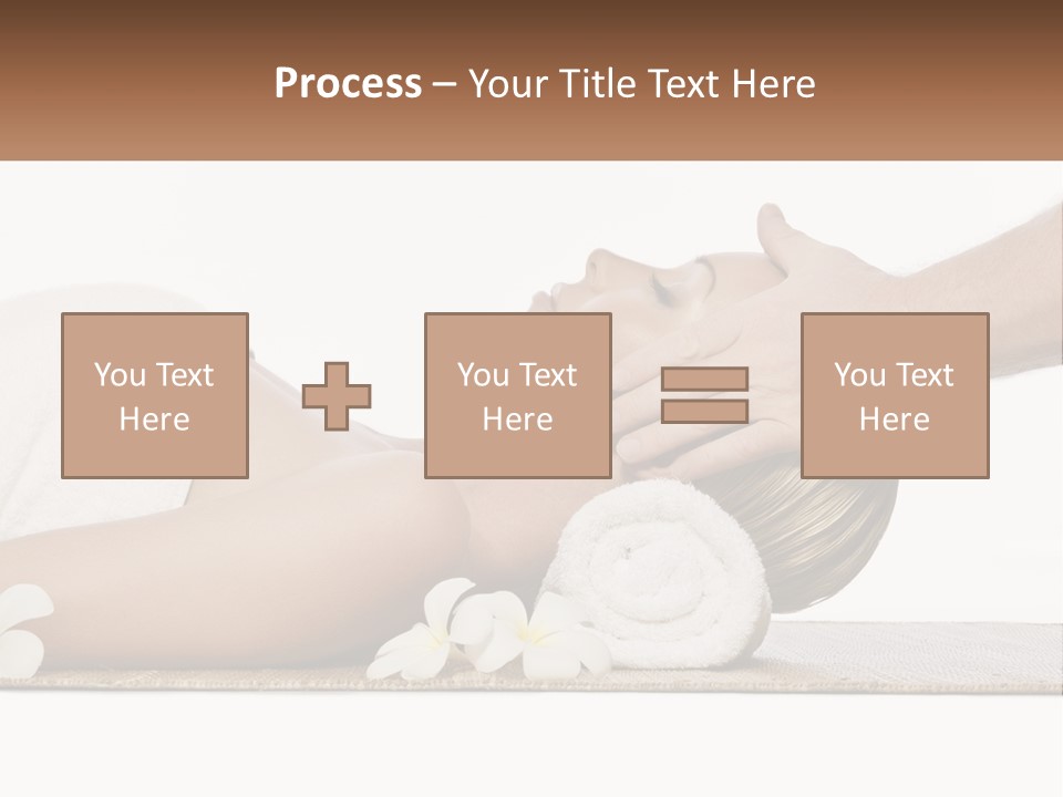 A Woman Getting A Facial Massage With A Towel On Her Head PowerPoint Template