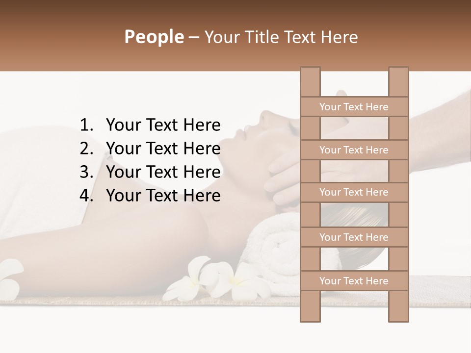 A Woman Getting A Facial Massage With A Towel On Her Head PowerPoint Template