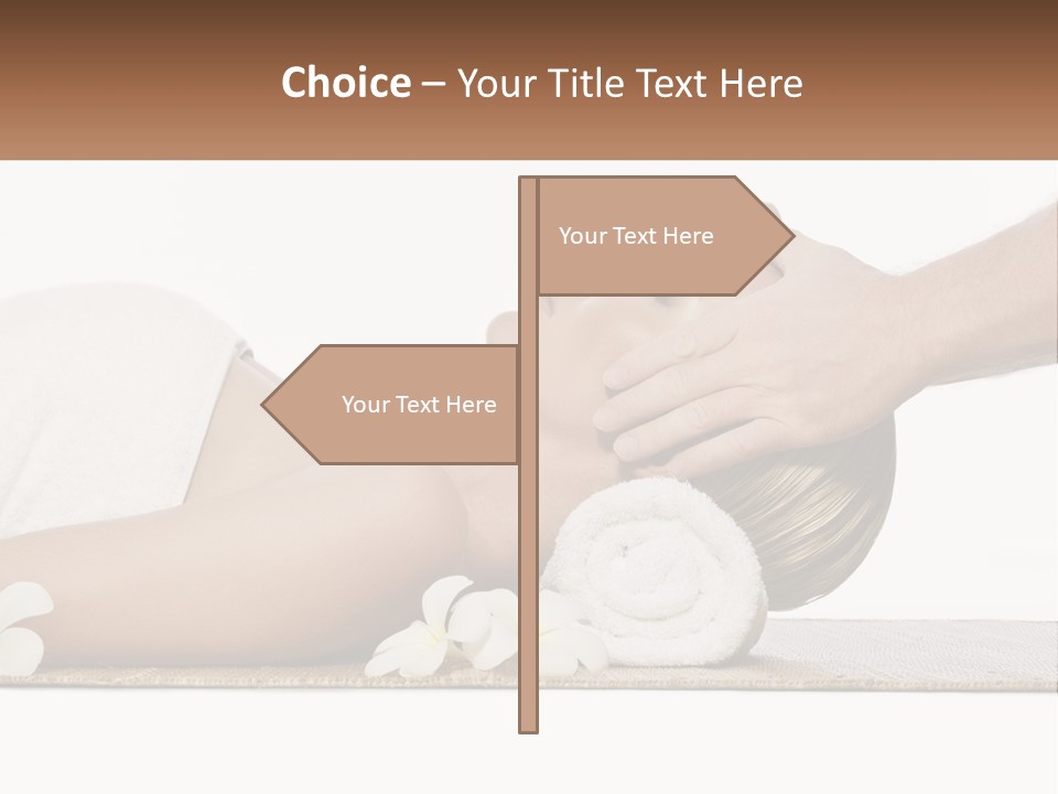 A Woman Getting A Facial Massage With A Towel On Her Head PowerPoint Template