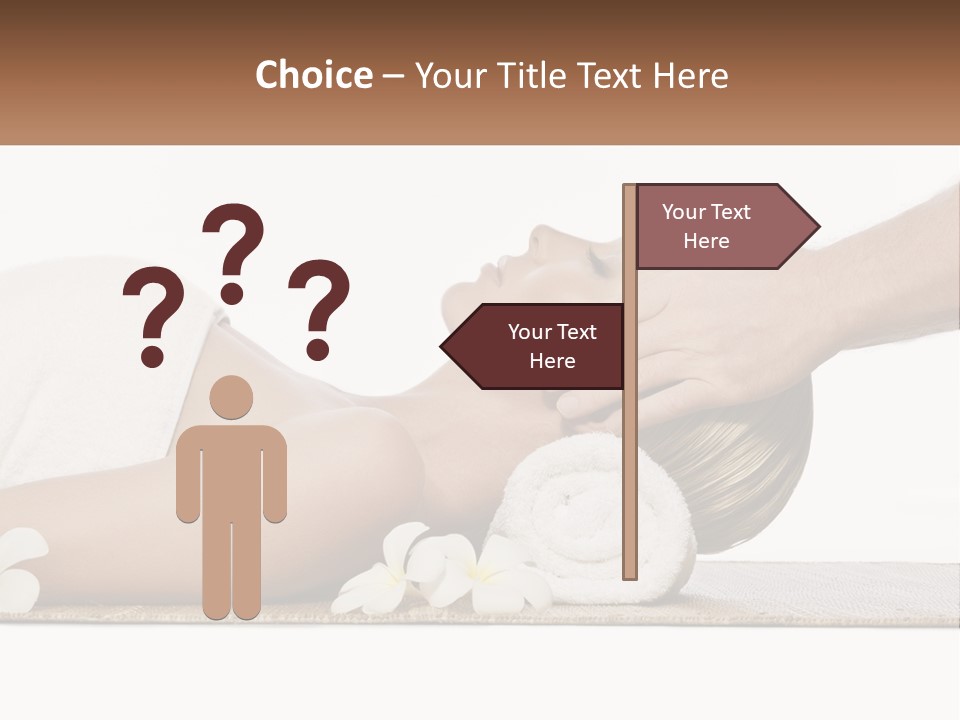 A Woman Getting A Facial Massage With A Towel On Her Head PowerPoint Template
