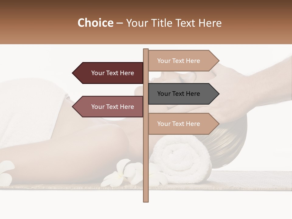 A Woman Getting A Facial Massage With A Towel On Her Head PowerPoint Template