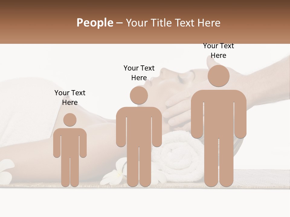 A Woman Getting A Facial Massage With A Towel On Her Head PowerPoint Template