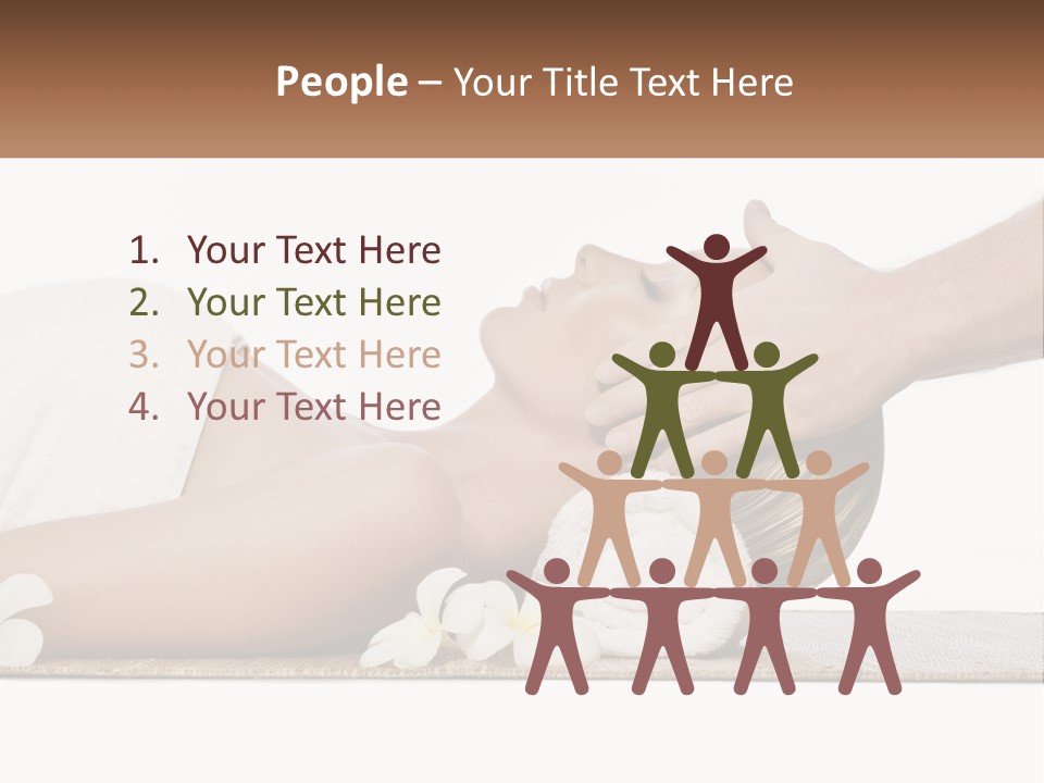 A Woman Getting A Facial Massage With A Towel On Her Head PowerPoint Template