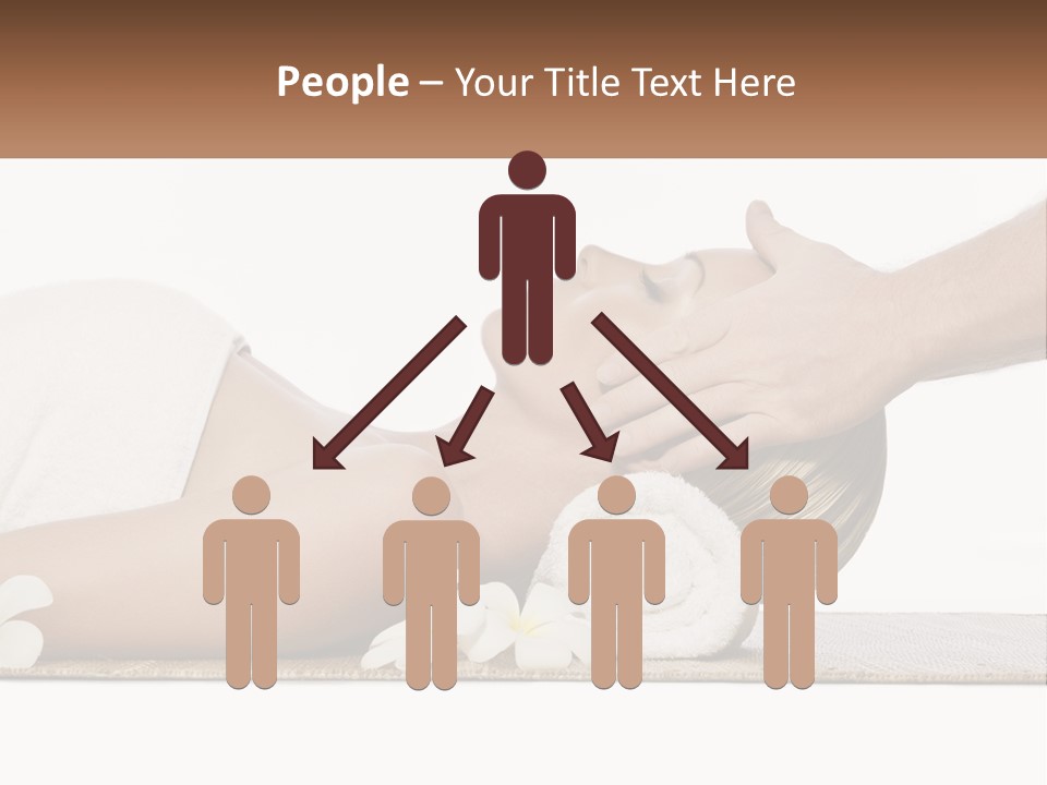 A Woman Getting A Facial Massage With A Towel On Her Head PowerPoint Template