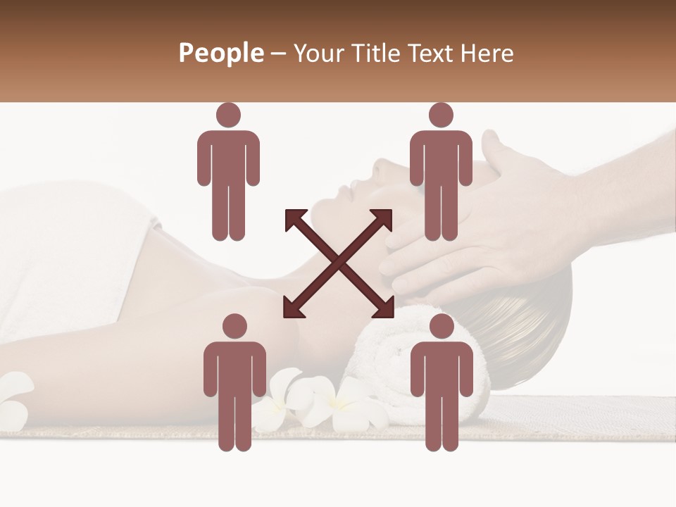 A Woman Getting A Facial Massage With A Towel On Her Head PowerPoint Template