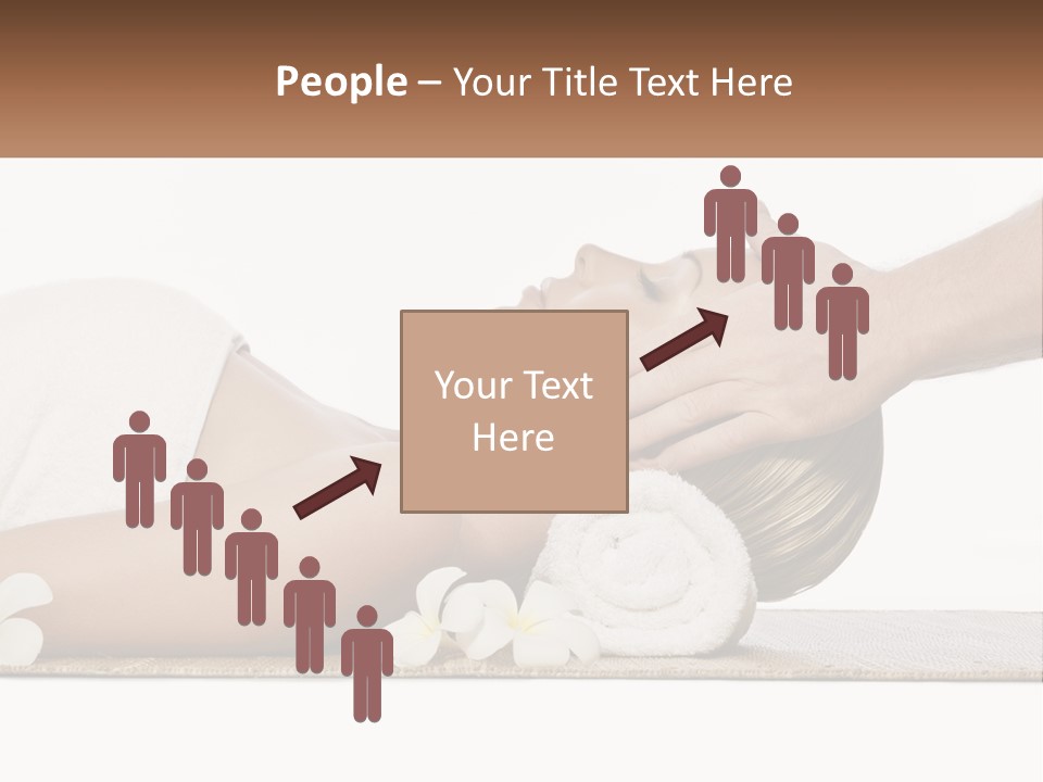 A Woman Getting A Facial Massage With A Towel On Her Head PowerPoint Template