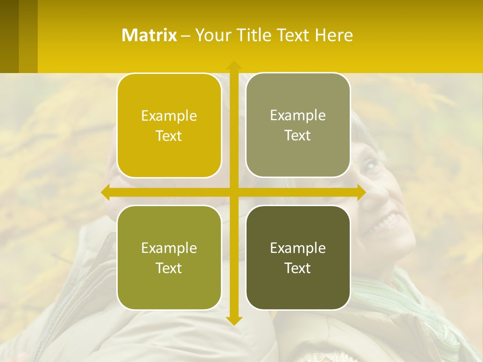 A Man And Woman Are Smiling For The Camera PowerPoint Template