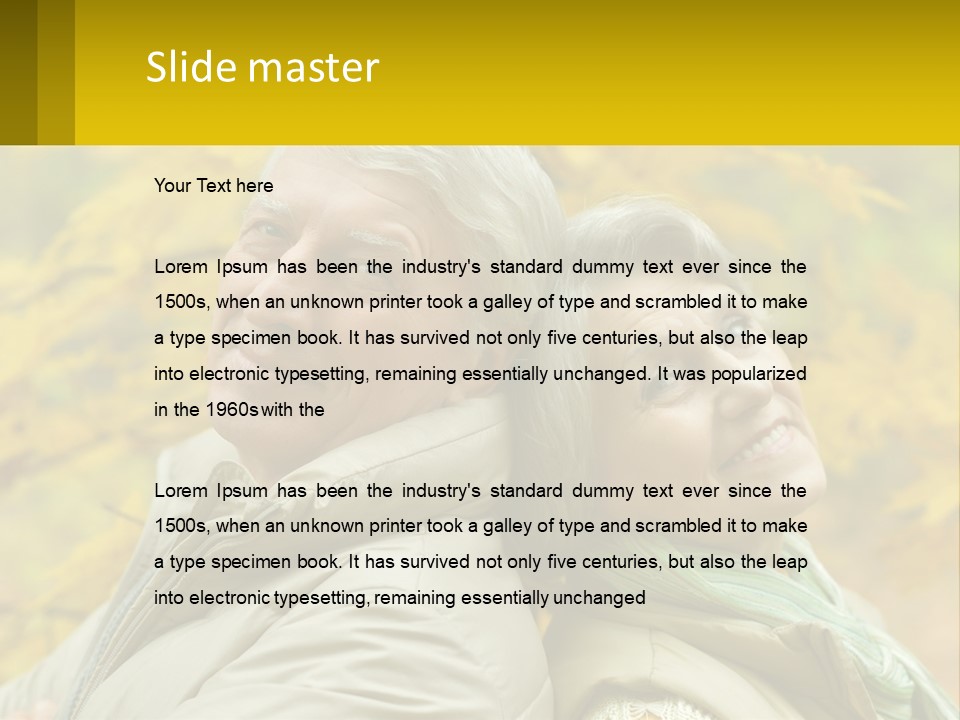 A Man And Woman Are Smiling For The Camera PowerPoint Template