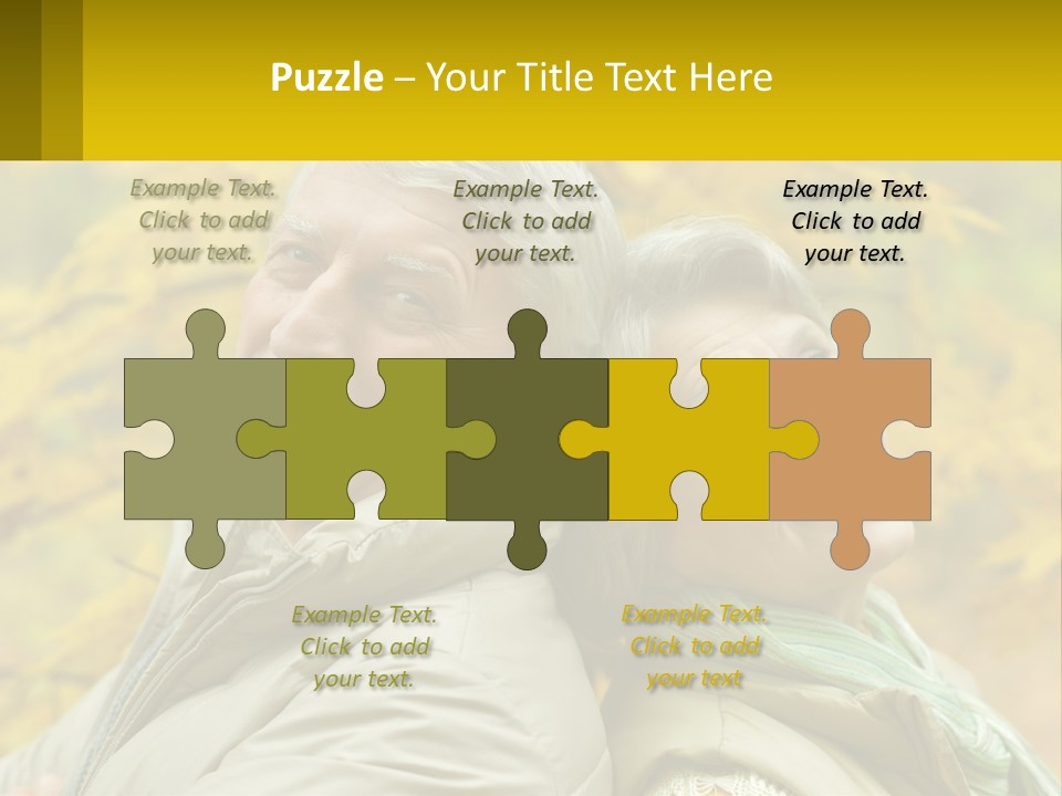 A Man And Woman Are Smiling For The Camera PowerPoint Template