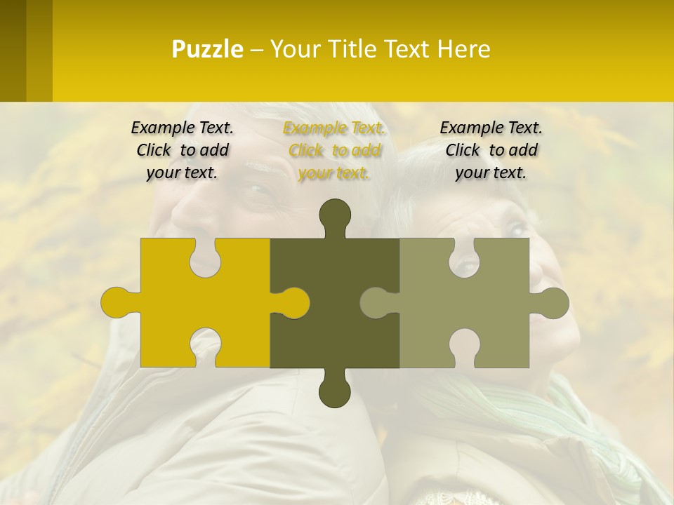 A Man And Woman Are Smiling For The Camera PowerPoint Template