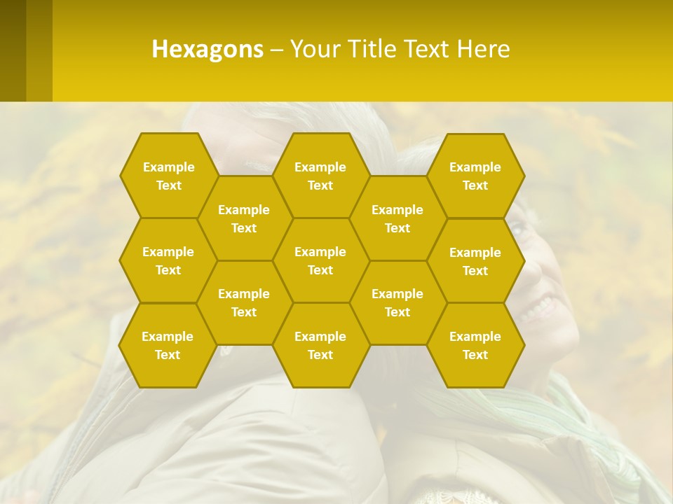 A Man And Woman Are Smiling For The Camera PowerPoint Template