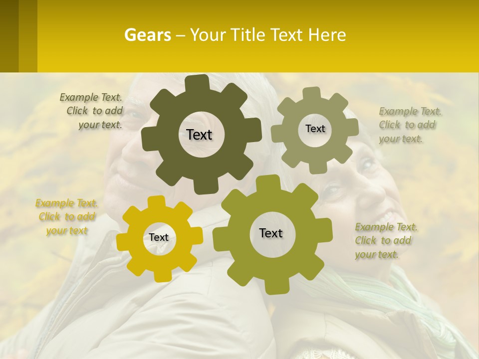 A Man And Woman Are Smiling For The Camera PowerPoint Template