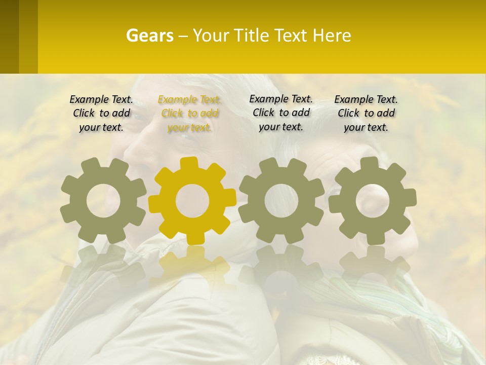 A Man And Woman Are Smiling For The Camera PowerPoint Template