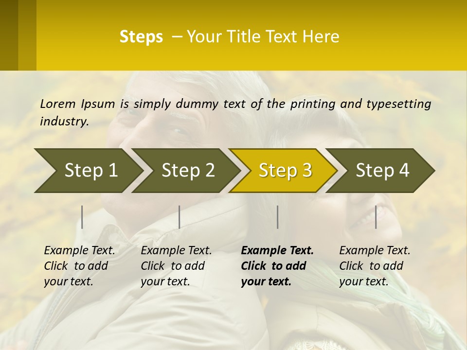 A Man And Woman Are Smiling For The Camera PowerPoint Template