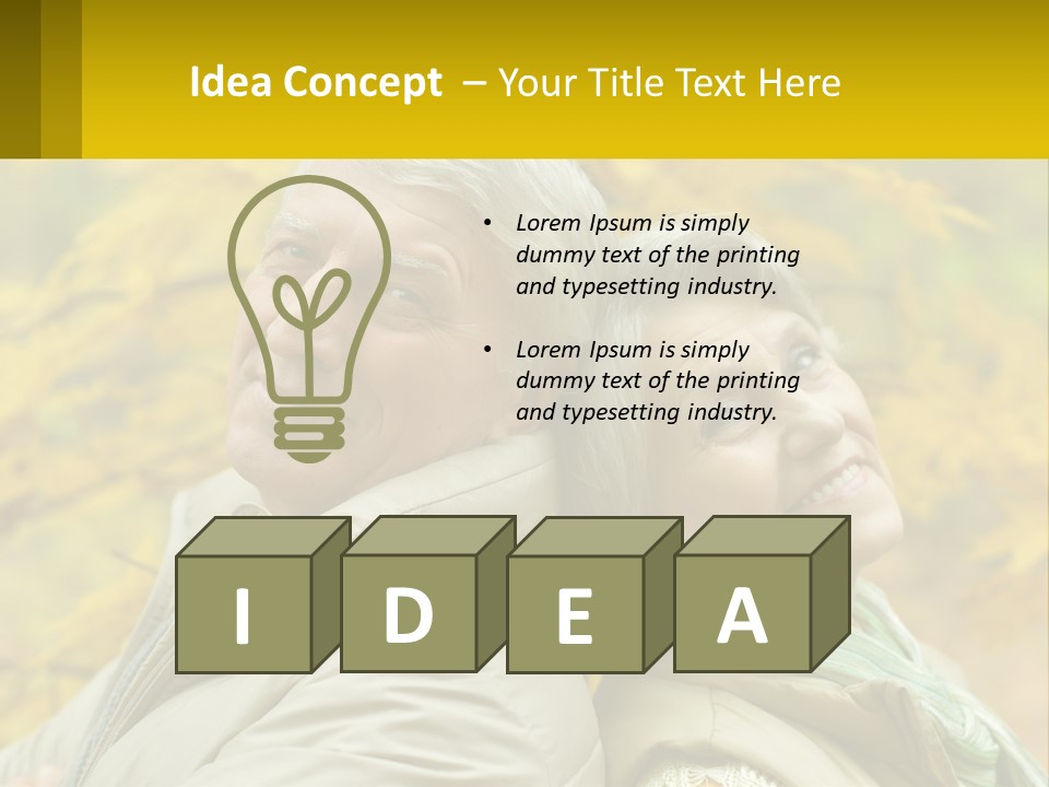 A Man And Woman Are Smiling For The Camera PowerPoint Template