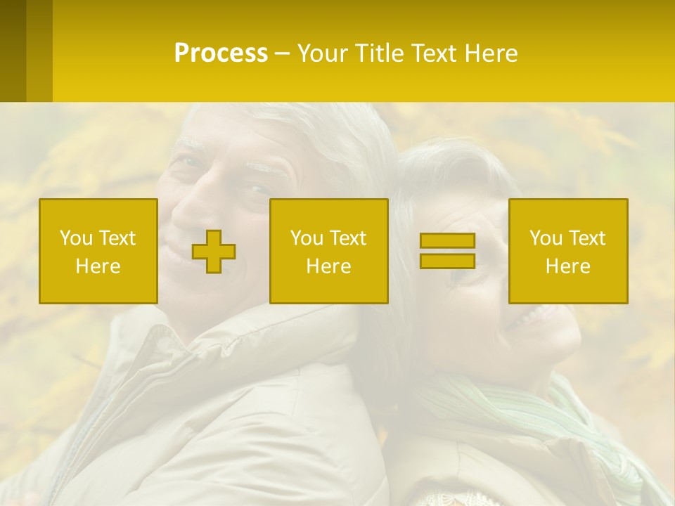 A Man And Woman Are Smiling For The Camera PowerPoint Template