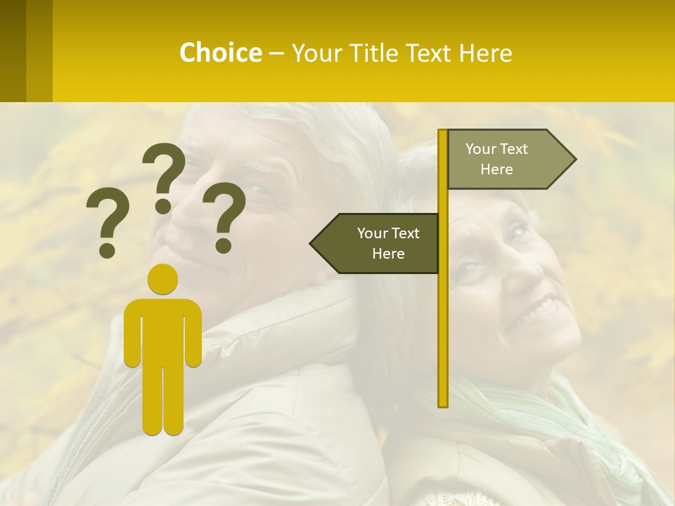 A Man And Woman Are Smiling For The Camera PowerPoint Template