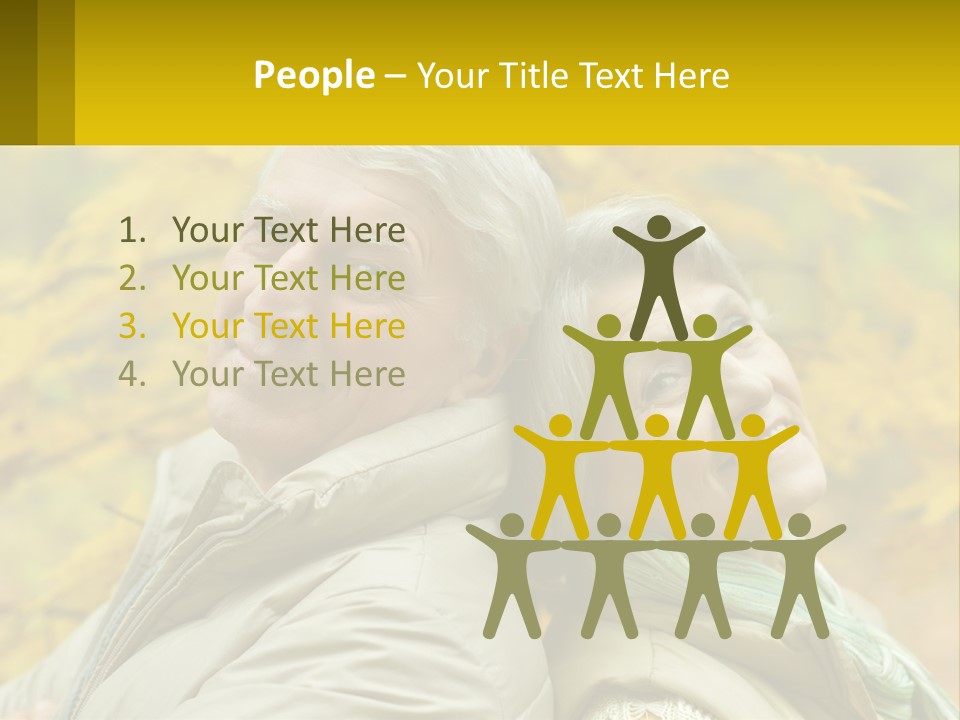 A Man And Woman Are Smiling For The Camera PowerPoint Template