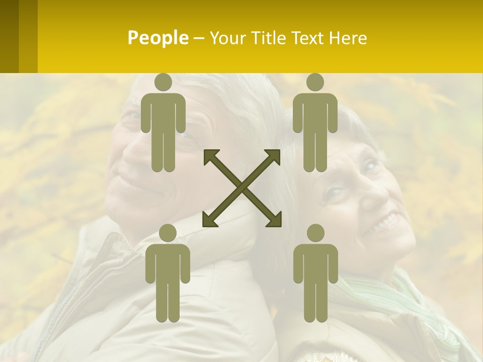 A Man And Woman Are Smiling For The Camera PowerPoint Template